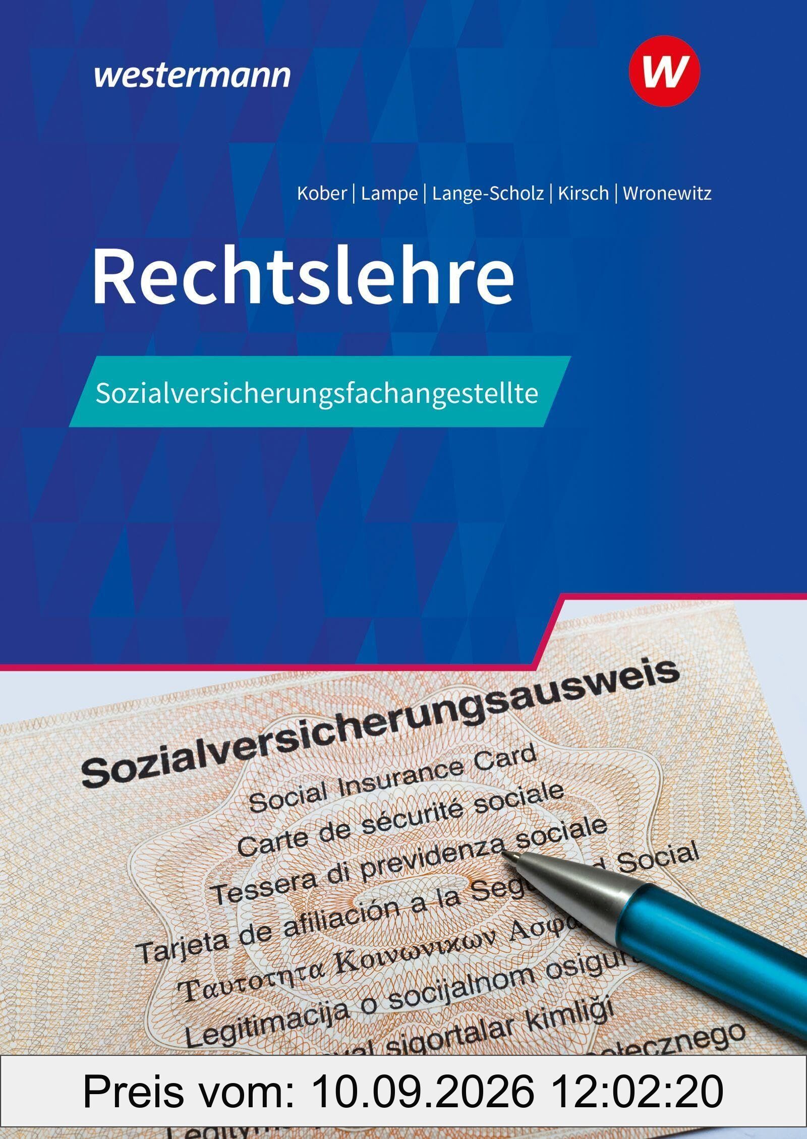 Rechtslehre für Sozialversicherungsfachangestellte. Schulbuch