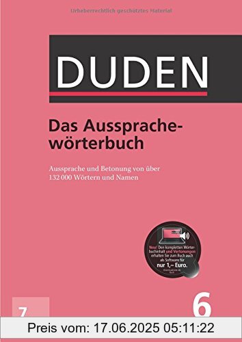 Binding : Gebundene Ausgabe, Edition : 7., komplett überarbeitete und aktualisierte Auflage, Label : Bibliographisches Institut, Publisher : Bibliographisches Institut, medium : Gebundene Ausgabe, numberOfPages : 896, publicationDate : 2015-09-01, publishers : Dudenredaktion, languages : german, ISBN : 341104067X