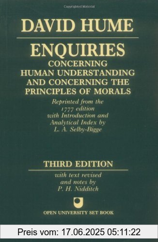 Binding : Taschenbuch, Edition : Third., Label : Oxford University Press, USA, Publisher : Oxford University Press, USA, NumberOfItems : 1, medium : Taschenbuch, numberOfPages : 458, publicationDate : 1975-06-12, authors : David Hume, publishers : Selby-Bigge, L. A., Nidditch, P. H., languages : english, ISBN : 019824536X