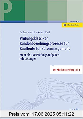 Binding : Taschenbuch, Edition : 1. Auflage. Online-Buch inklusive, Label : NWB Verlag, Publisher : NWB Verlag, medium : Taschenbuch, numberOfPages : 193, publicationDate : 2021-10-28, authors : Verena Bettermann, Sina Hankofer, Tina Ried, ISBN : 3470107610