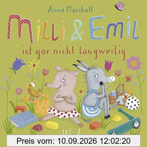 Milli & Emil ist gar nicht langweilig: Hüpfen, verstecken, spielen – Pappbilderbuch mit stabilen Klappen. Zum Vorlesen für Kinder ab 2 Jahren. Lebendige Dialoge & witzige Details.