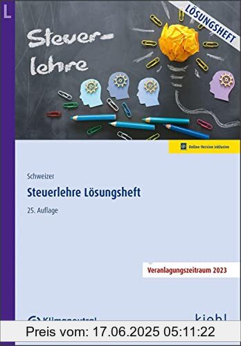 Binding : Taschenbuch, Edition : 25., aktualisierte Auflage. Online-Version inklusive., Label : NWB Verlag, Publisher : NWB Verlag, medium : Taschenbuch, numberOfPages : 198, publicationDate : 2023-05-04, authors : Reinhard Schweizer, ISBN : 3470105154