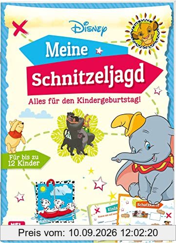 Disney Klassiker: Meine Schnitzeljagd: Alles für den Kindergeburtstag! | Einladungen, Rätsel und Urkunden für bis zu 12 Kinder (ab 3 Jahren)