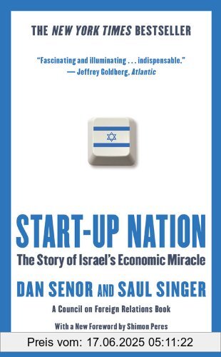 Binding : Taschenbuch, Label : Twelve, Publisher : Twelve, medium : Taschenbuch, numberOfPages : 400, publicationDate : 2011-09-01, authors : Dan Senor, Saul Singer, languages : english, ISBN : 1455502391