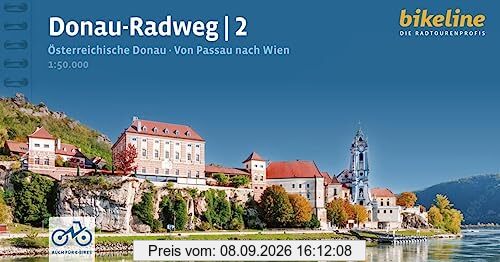 Donauradweg / Donau-Radweg 2: Teil 2: Österreichische Donau - Von Passau nach Wien, 325 km, 1:50.000, GPS-Tracks Download, LiveUpdate