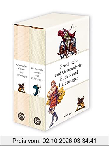 Griechische und Germanische Götter- und Heldensagen: Nach den Quellen neu erzählt. Zwei Bände