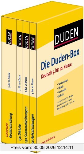 Die Duden-Box Deutsch 5. bis 10. Klasse: Schülerduden - Diktate - Grammatik - Aufsatz