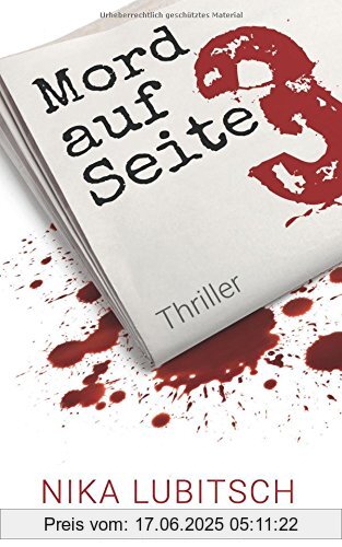 Binding : Taschenbuch, Edition : 1, Label : CreateSpace Independent Publishing Platform, Publisher : CreateSpace Independent Publishing Platform, medium : Taschenbuch, numberOfPages : 266, publicationDate : 2016-05-19, authors : Nika Lubitsch, languages : german, ISBN : 1533357382