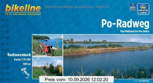 bikeline-Radtourenbuch: Po-Radweg: Von Mailand ins Po-Delta. 1:75.000, 595 km, wetterfest/reißfest, GPS-Tracks Download