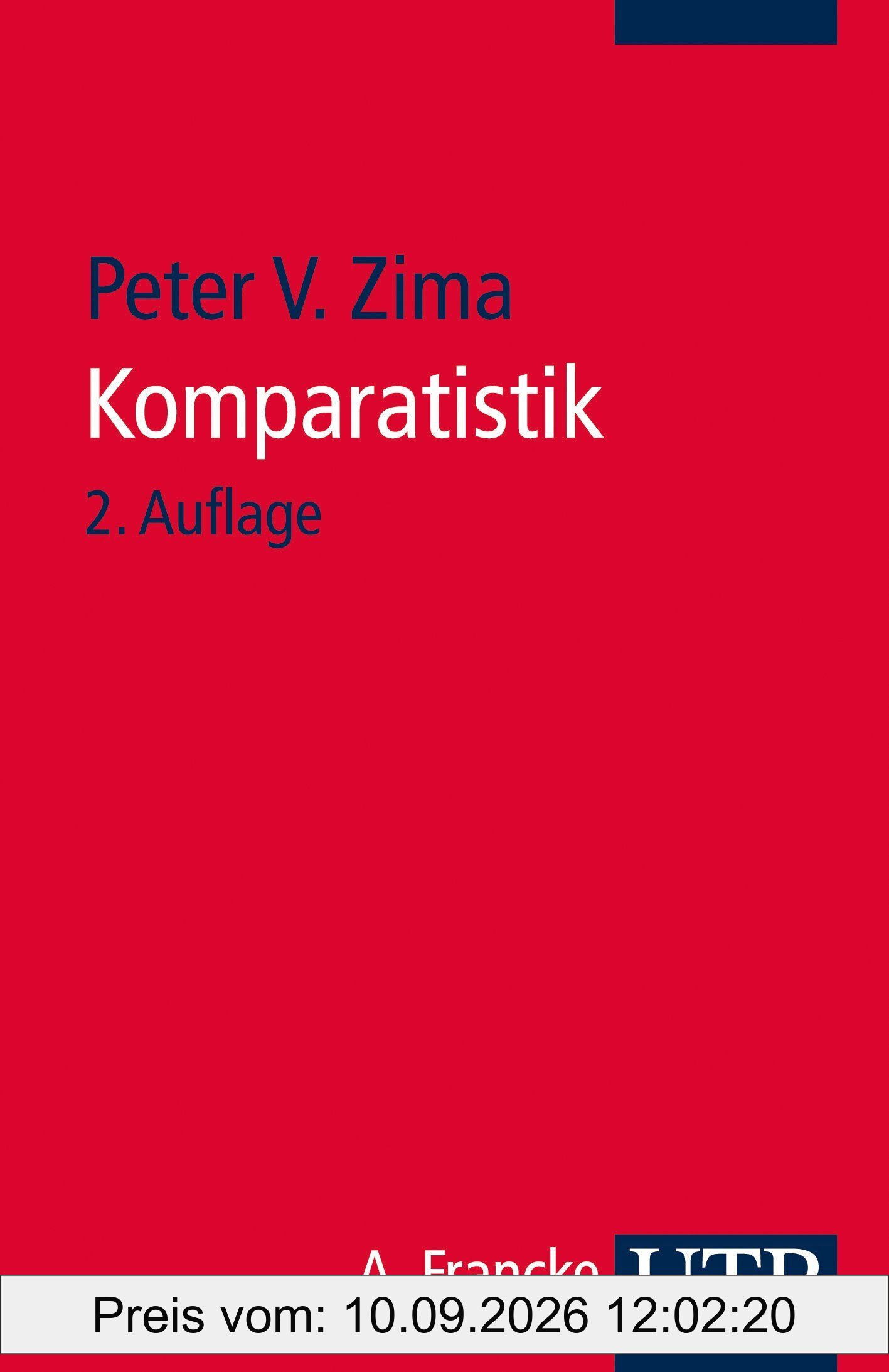 UTB Nr. 1705: Komparatistik: Einführung in die vergleichende Literaturwissenschaft