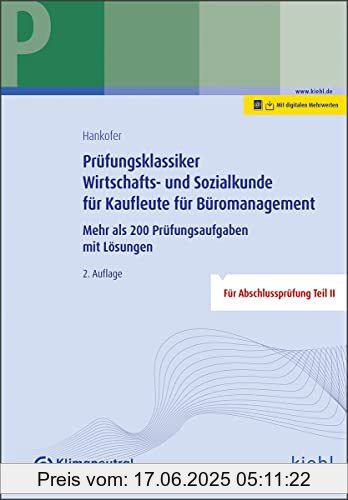 Binding : Taschenbuch, Edition : 2., erweiterte Auflage. Online-Buch inklusive., Label : NWB Verlag, Publisher : NWB Verlag, medium : Taschenbuch, numberOfPages : 235, publicationDate : 2022-04-28, authors : Hankofer, Sina Dorothea, ISBN : 3470105529