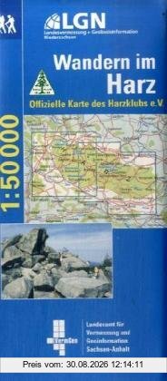 Wandern im Harz 1 : 50 000. Wandern im Westharz / Wandern im Ostharz / Begleitheft