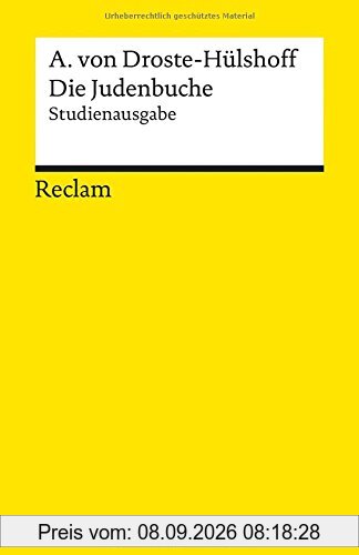 Die Judenbuche: Studienausgabe (Reclams Universal-Bibliothek)