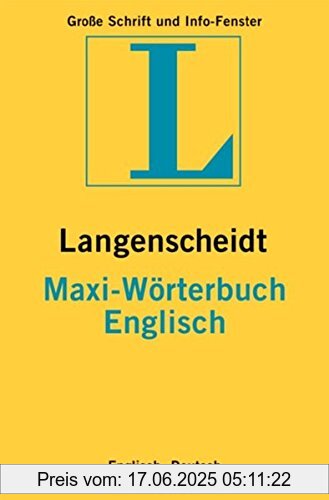 Binding : Gebundene Ausgabe, Label : Langenscheidt, Publisher : Langenscheidt, NumberOfItems : 1, medium : Gebundene Ausgabe, numberOfPages : 1440, publicationDate : 2002-06-01, authors : unbekannt, ISBN : 3468114117