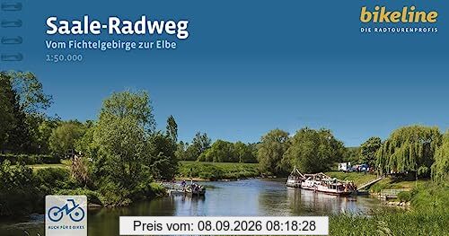 Saale-Radweg: Vom Fichtelgebirge zur Elbe, 1:50.000, 410 km, wetterfest/reißfest, GPS-Tracks Download, LiveUpdate (Bikeline Radtourenbücher)