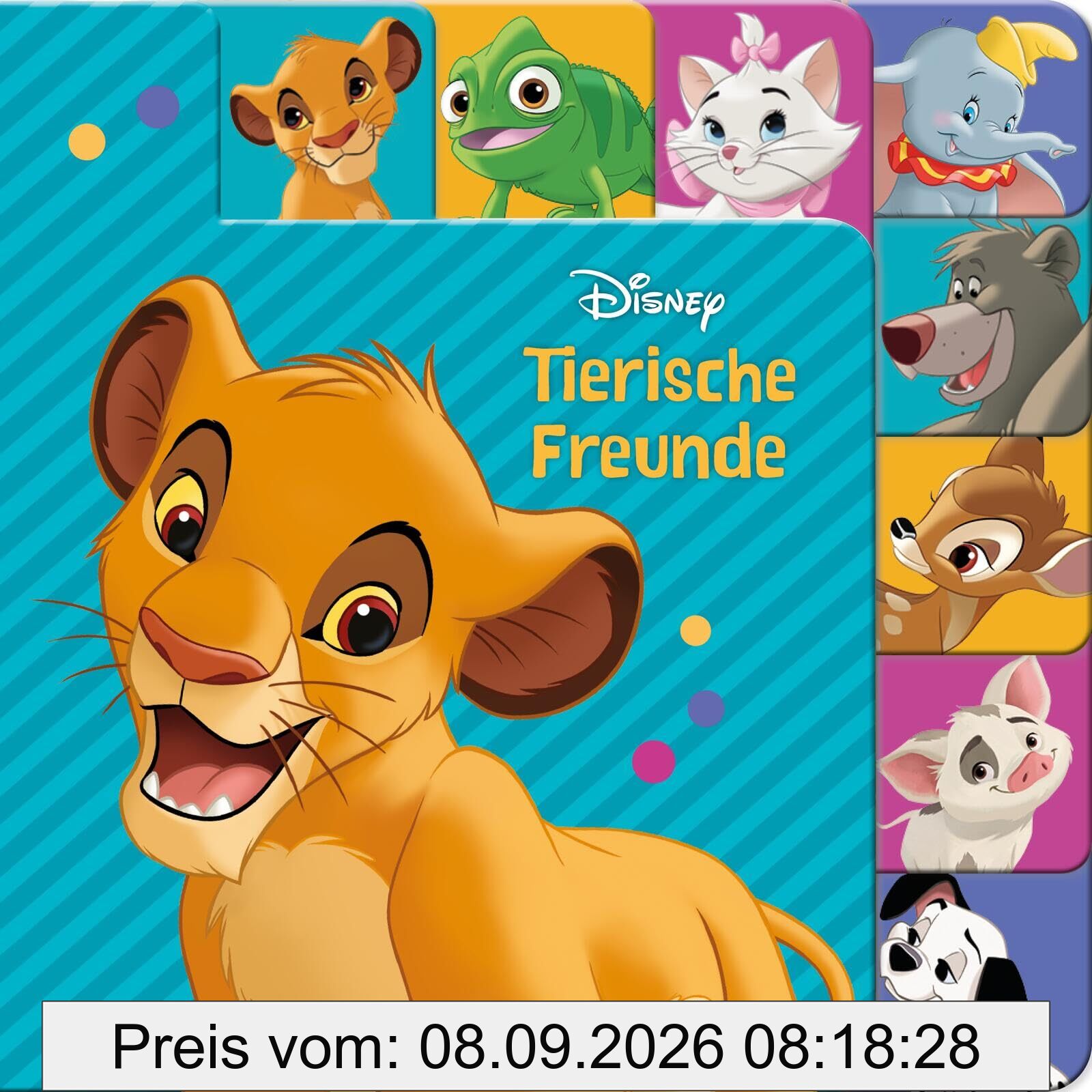 Mein erstes Disney Buch: Tierische Freunde: Pappbilderbuch mit Register | Pappbilderbuch für Kinder ab 2 Jahren
