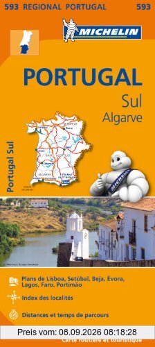 PORTUGAL SUL, ALGARVE 11593 CARTE ' REGIONAL ' MICHELIN KAART