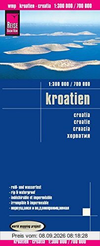 Reise Know-How Landkarte Kroatien (1:300.000 / 700.000): world mapping project