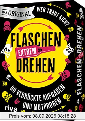 Flaschendrehen – Extrem: 60 verrückte Aufgaben und Mutproben. | Das Original. Der Spieleklassiker ab 18 Jahren – tolles Geschenk zum Geburtstag, Valentinstag, Weihnachten, Wichteln