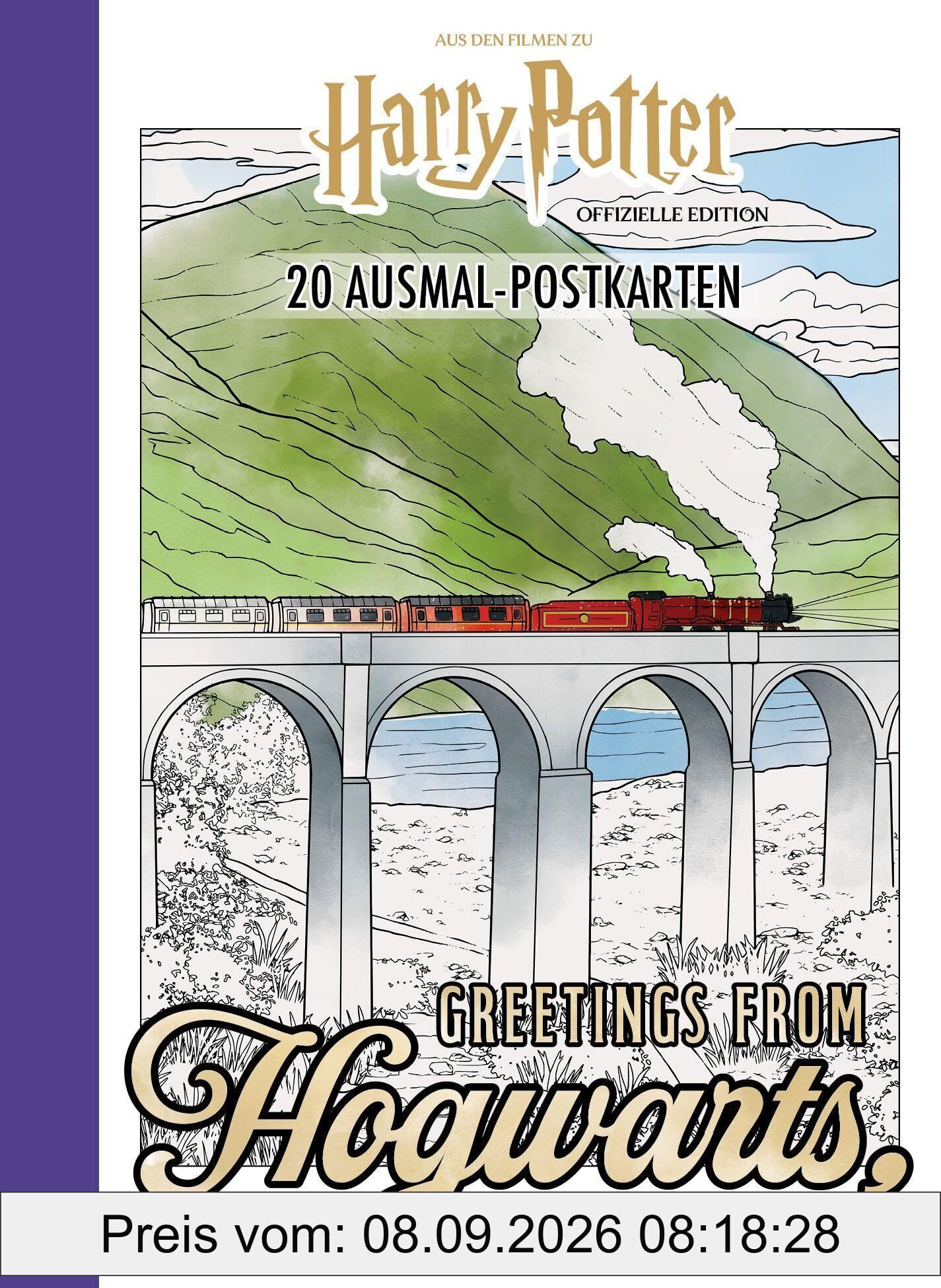 Harry Potter 20 Ausmal-Postkarten: Greetings from Hogwarts, Hogsmeade, and beyond!
