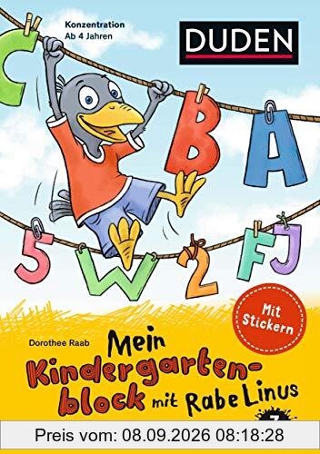 Mein Kindergartenblock mit Rabe Linus (3): So schlau bin ich schon!: Mit Stickern (Mein Lern- und Spaßblock mit Rabe Linus)