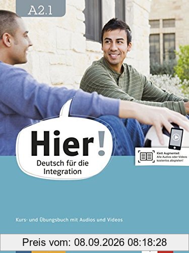 Hier! A2.1: Deutsch für die Integration. Kurs- und Übungsbuch mit Audios und Videos (Hier! / Deutsch für die Integration)