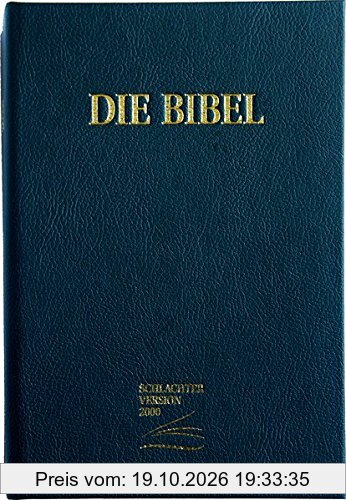 Schlachter 2000: Großdruckausgabe, Cover schwarz (Baladek) / Fadenheftung