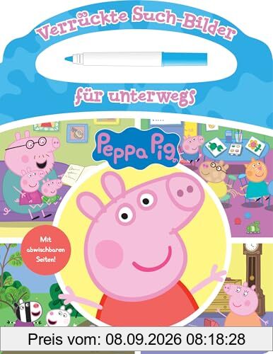 Peppa Pig - Verrückte Such-Bilder für unterwegs - Wimmelbuch - Pappbilderbuch mit Stift und abwischbaren Seiten ab 3 Jahren - Peppa Wutz