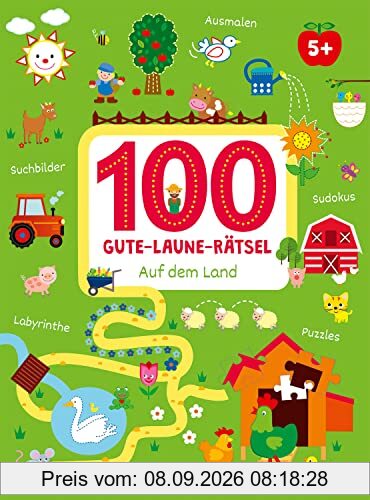 100 Gute-Laune-Rätsel - Auf dem Land: Bauernhof-Rätselbuch für Kinder ab 4 Jahren