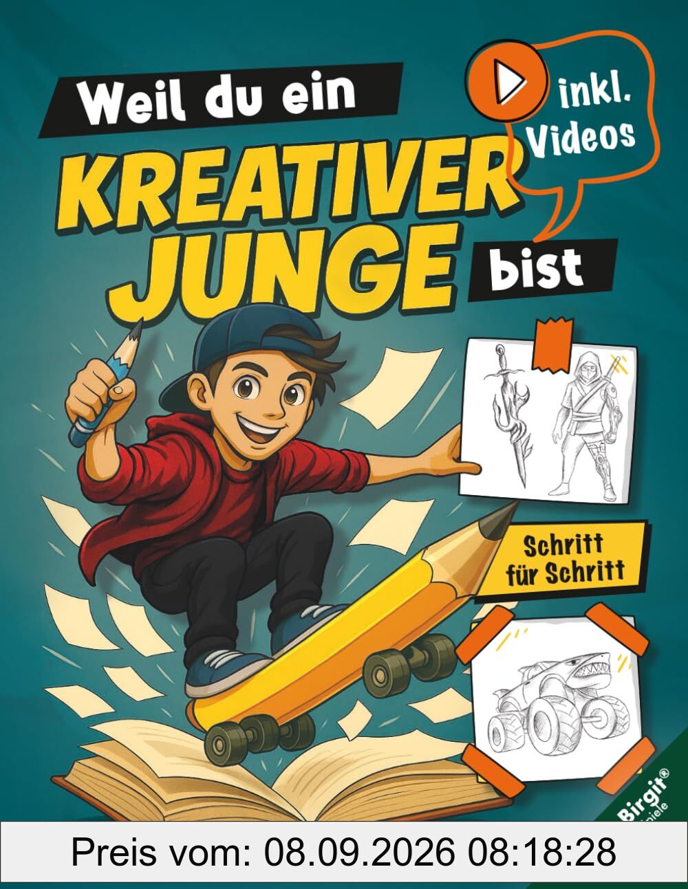 Zeichnen lernen für Jungs ab 8 Jahren | Schritt für Schritt mit Zeichenvideos: Starke Motive für kreative Kinder – von Technik bis Tierpower. Weil du ein kreativer Junge bist.