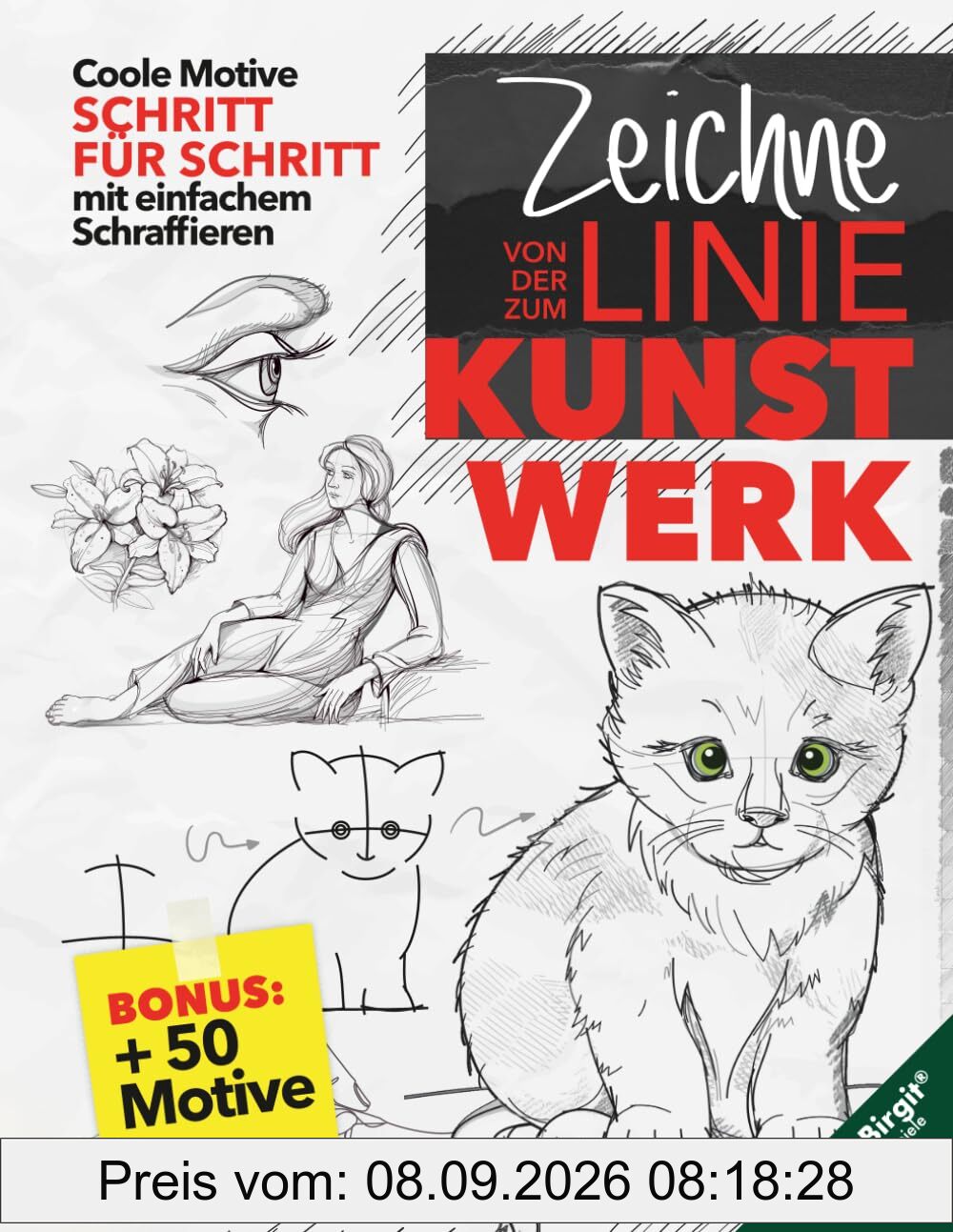 Einfach Zeichnen lernen – Schritt-für-Schritt Zeichenbuch mit coolen Motiven: Klare Linien & einfache Schraffuren für schöne Bleistiftzeichnungen – schnell umsetzbar, ohne Vorkenntnisse.