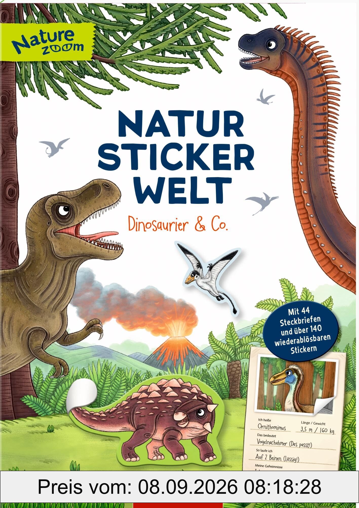 Natur-Stickerwelt - Dinosaurier und Co.