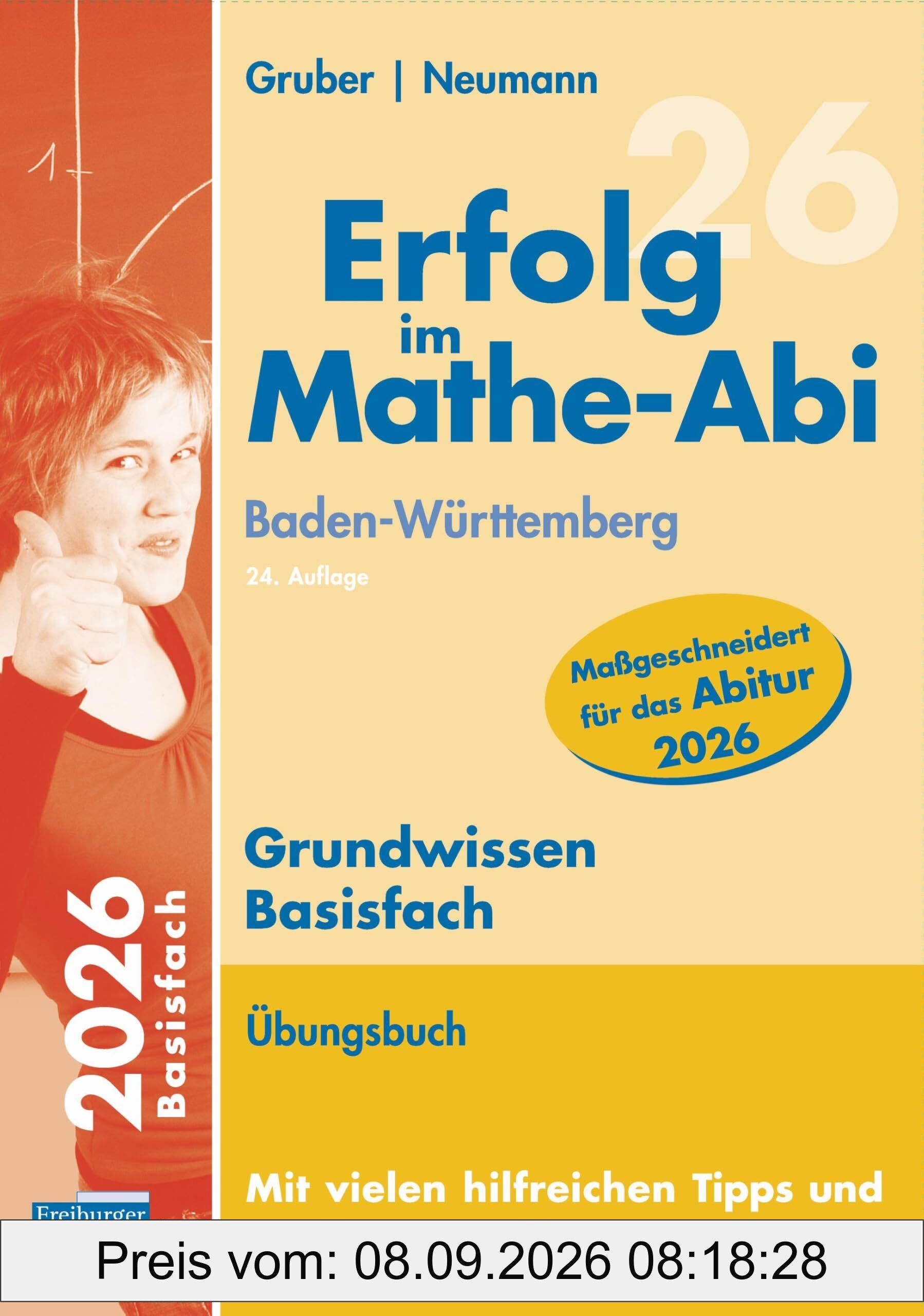 Erfolg im Mathe-Abi 2026 Grundwissen Basisfach Baden-Württemberg