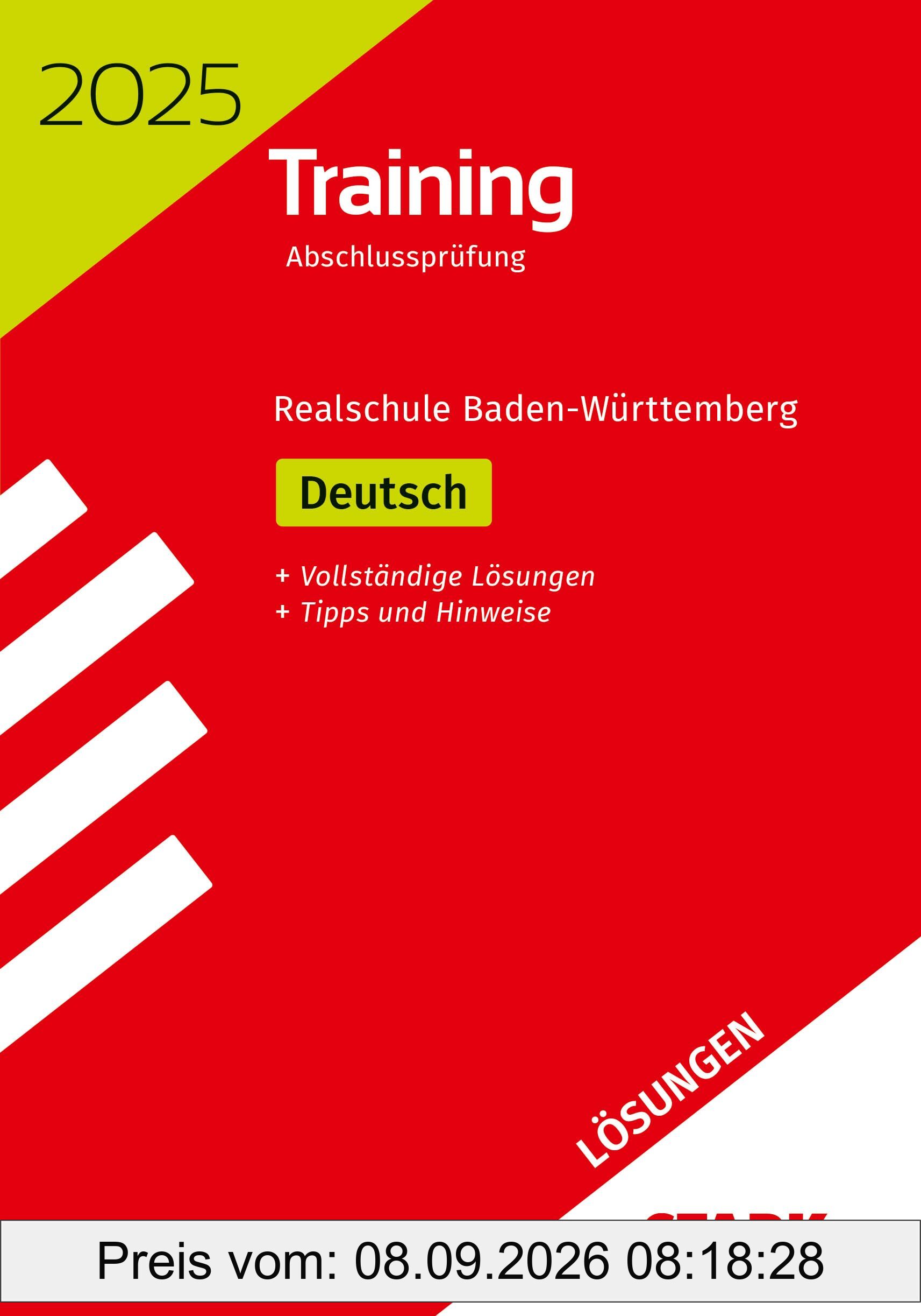 STARK Lösungen zu Training Abschlussprüfung Realschule 2025 - Deutsch - BaWü