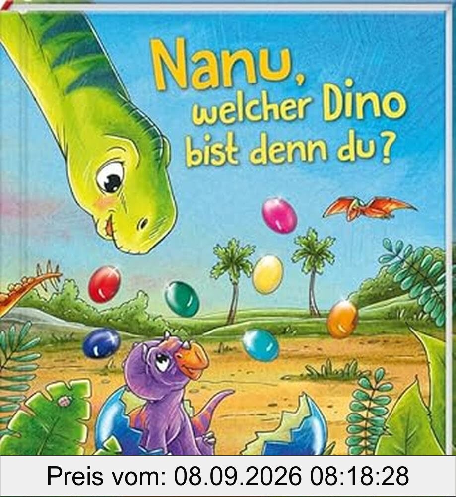 Nanu, welcher Dino bist denn du?: Mein Funkel-Bilderbuch mit Glitzersteinen (Bilderbuch mit integriertem Extra: Kinderbücher ab 3 Jahre)