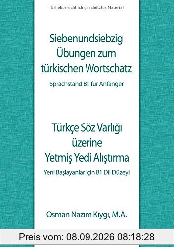 Siebenundsiebzig Übungen zum türkischen Wortschatz