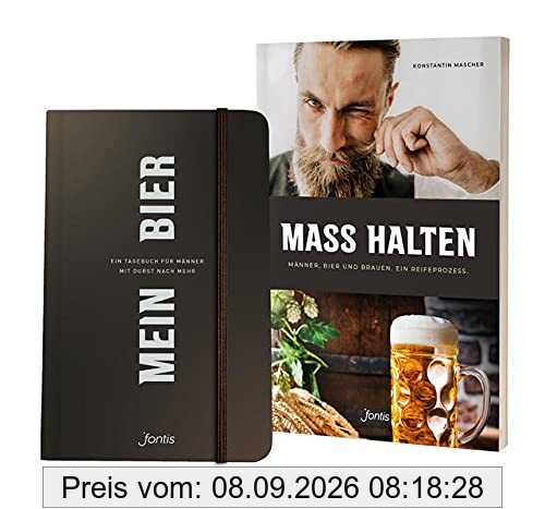 Paket: Sachbuch MASS HALTEN plus Tagebuch MEIN BIER: Buch und Tagebuch für Männer mit Durst nach mehr