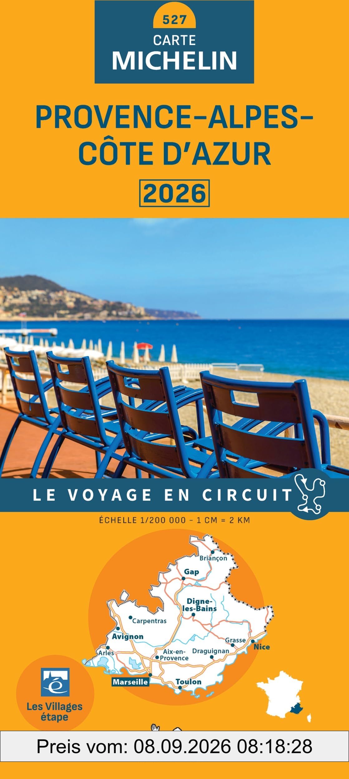 PROVENCE CÔTE D'AZUR 10527 2026: wegenkaart 1:200.000 (Regionale kaarten Michelin)