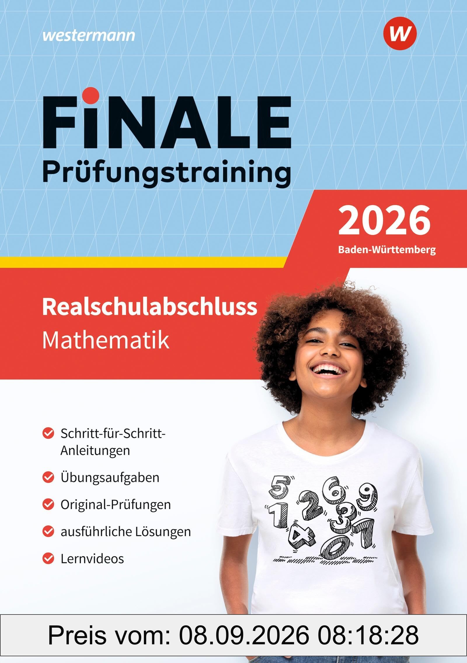 FiNALE Prüfungstraining Realschulabschluss Baden-Württemberg: Mathematik 2026 Arbeitsbuch mit Lösungsheft und Lernvideos
