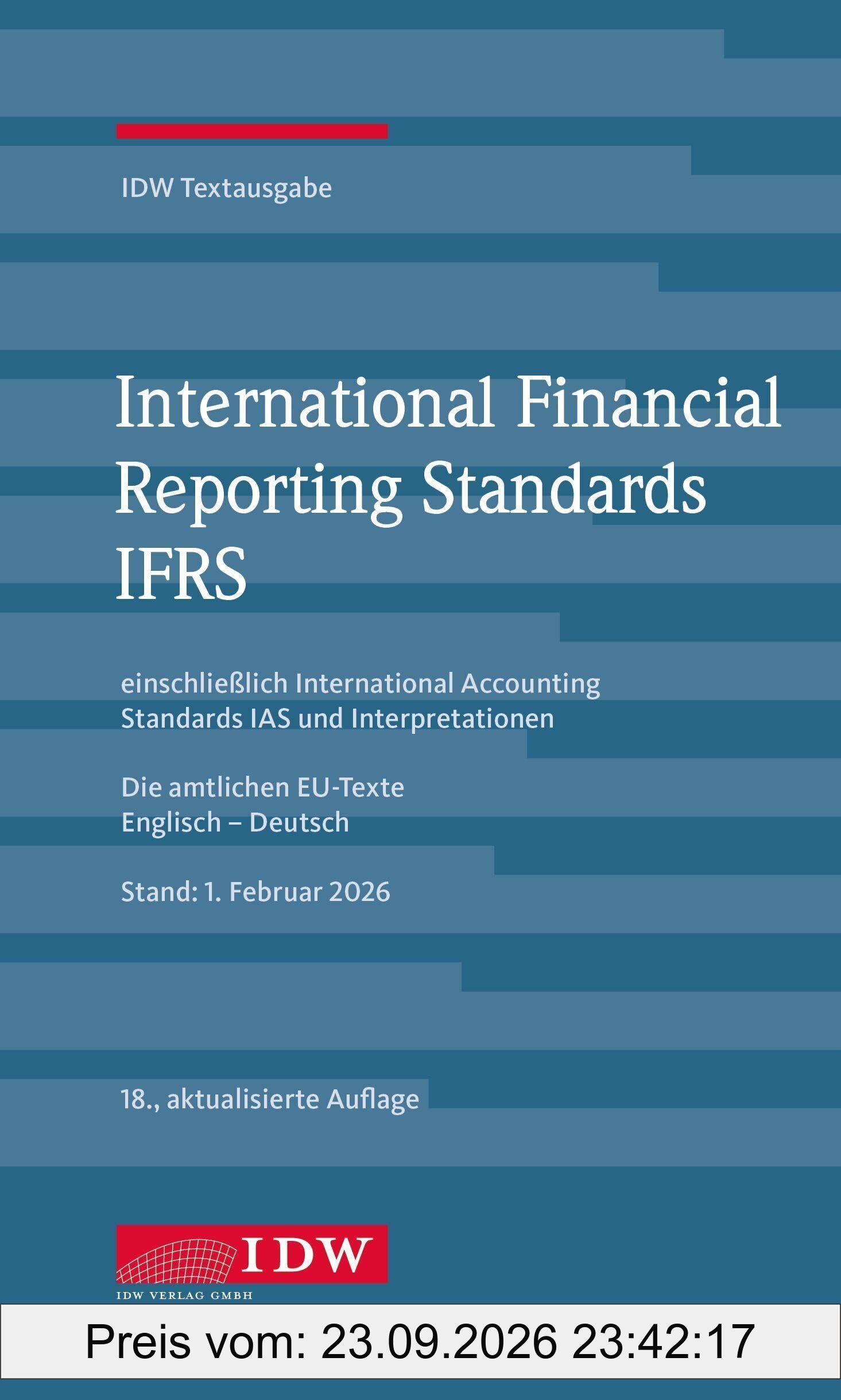 IDW, IFRS IDW Textausgabe, 18. Auflage