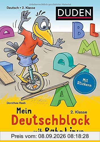 Mein Deutschblock mit Rabe Linus - 2. Klasse: Mit Stickern (Einfach lernen mit Rabe Linus)