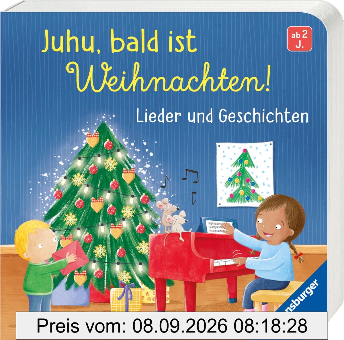 Juhu, bald ist Weihnachten! Lieder und Geschichten; für die Weihnachtszeit, Bilderbuch für Kinder ab 2 Jahren: Lieder und Geschichten