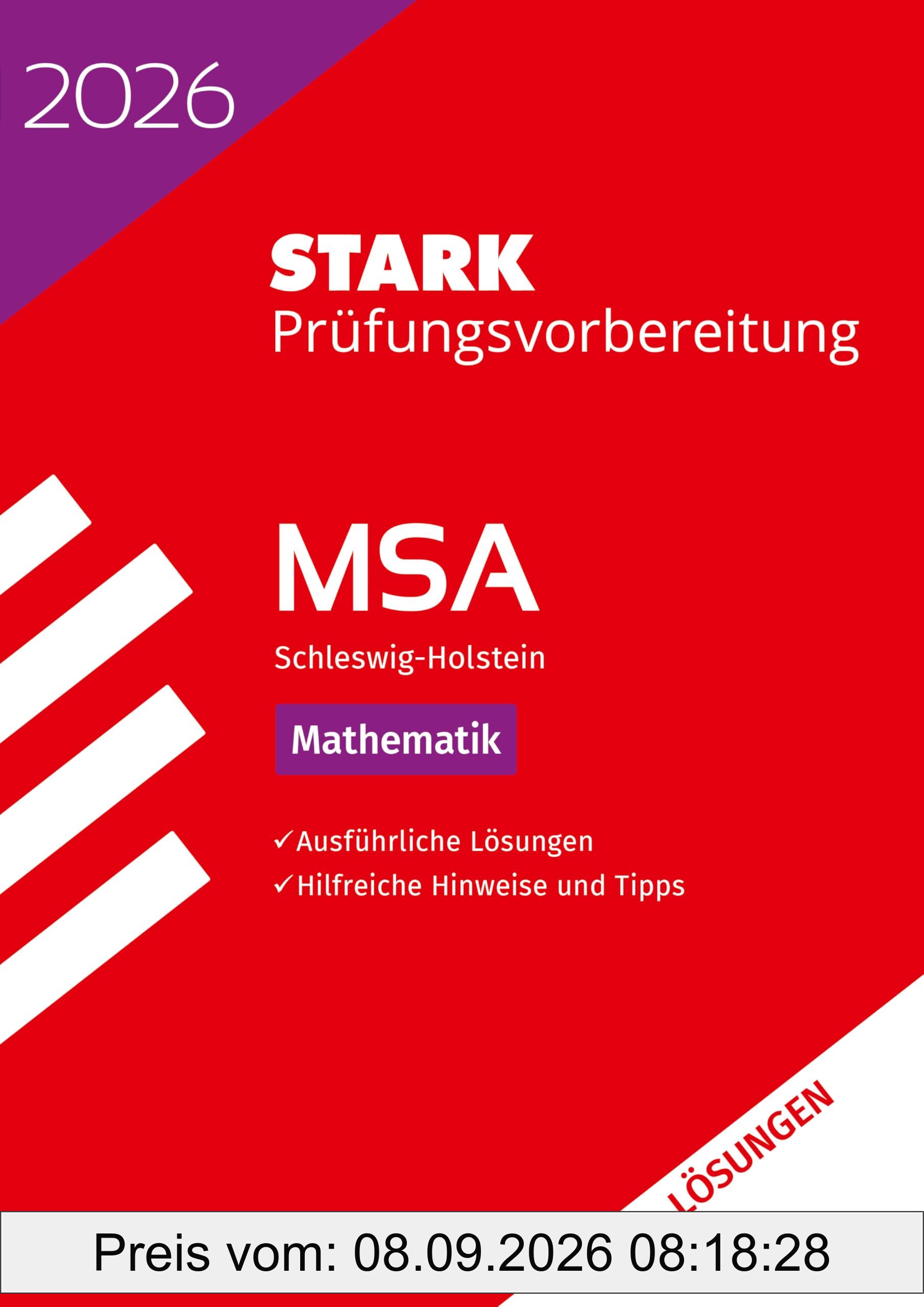 STARK Lösungen zu Mathematik - MSA 2026 Schleswig-Holstein - Prüfungsvorbereitung (Abschlussprüfungen)
