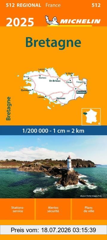 unbekannt Carte Régionale Bretagne 2025