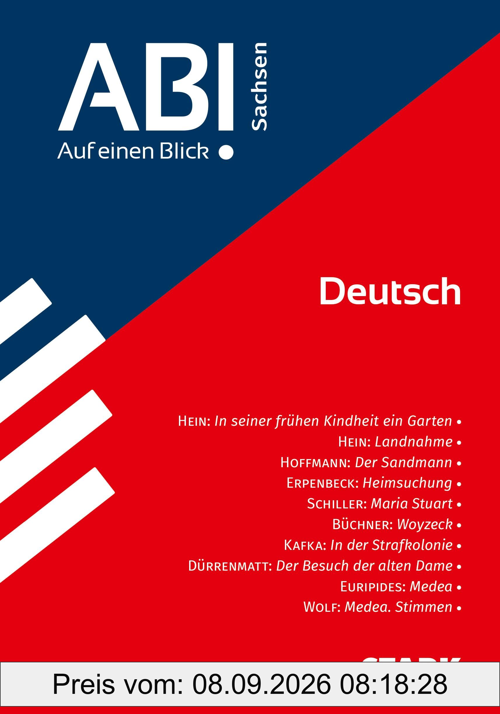 STARK Deutsch - Abi - Auf einen Blick! 2026 Sachsen (Skripte / Abi - Auf einen Blick!)