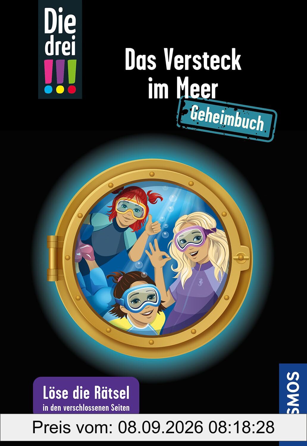 Die drei !!!, Das Versteck im Meer: Interaktives Geheimbuch mit verschlossenen Seiten zum Auftrennen: Spannende Rätsel in der zauberhaften Unterwasserwelt für Krimi-Fans ab 10 Jahren.