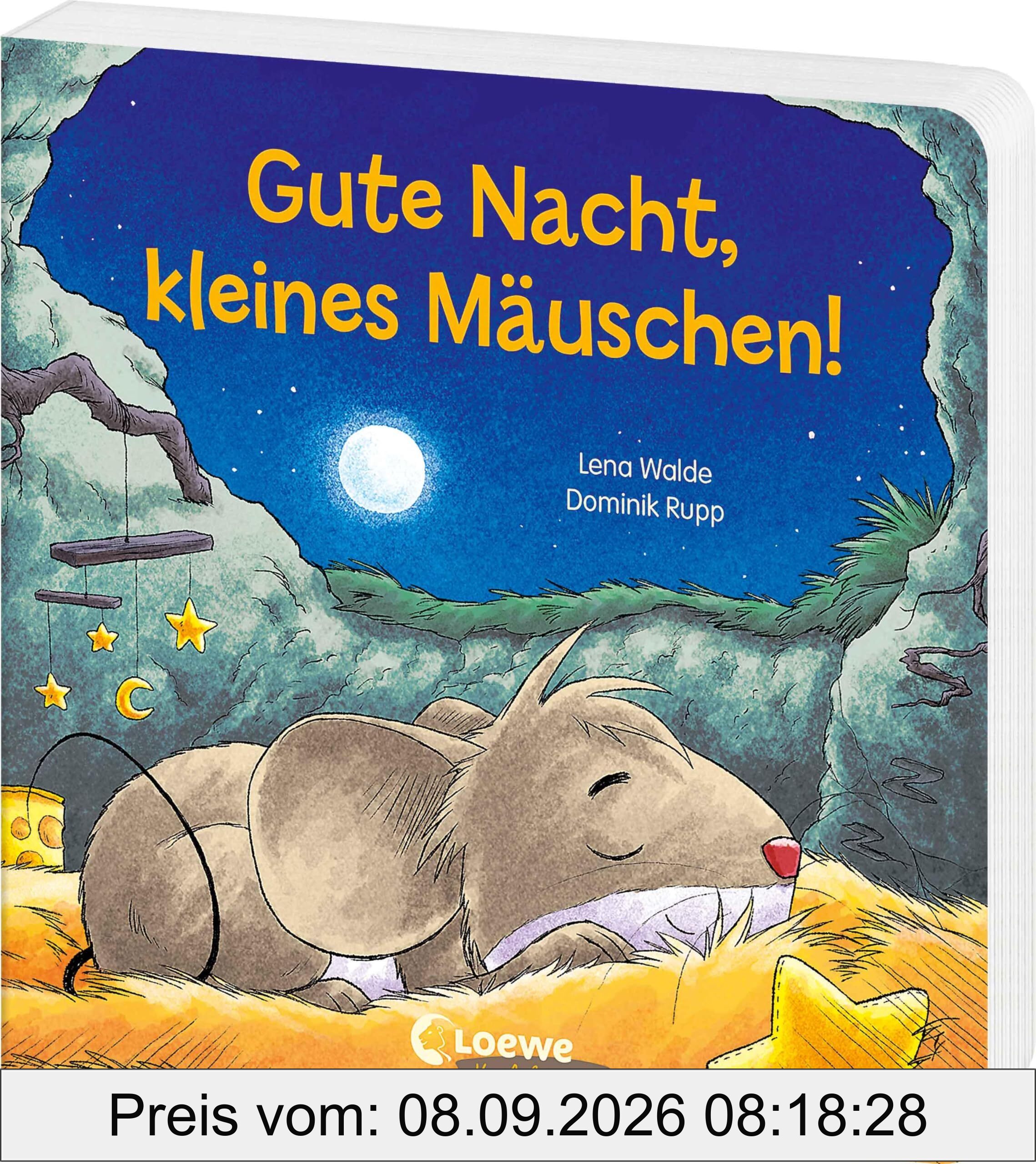 Gute Nacht, kleines Mäuschen!: Gute-Nacht-Pappbilderbuch zum Kuscheln und Einschlafen für Kinder ab 2 Jahren