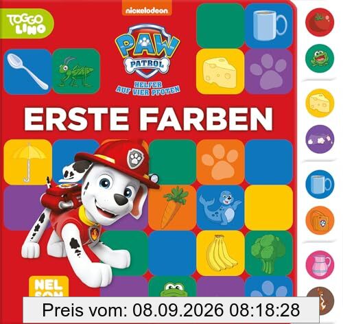 PAW Patrol Lernbuch: Erste Farben: Pappbilderbuch mit buntem Register für kleine Fans ab 3 Jahren