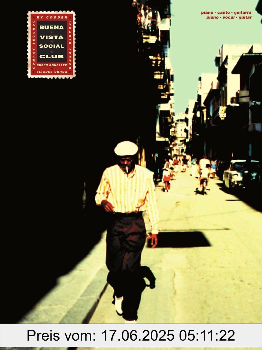 Brand : Hal Leonard, Binding : paperback, Label : Buena Vista Social Club (PVG) : Songbook für Gesang, Klavier (Gitarre) (Piano;vocal;guitar Songbook), NumberOfItems : 1, PackageQuantity : 1, Feature : P/V/G, medium : paperback, numberOfPages : 112, publicationDate : 2000-10-06, releaseDate : 2000-10-06, languages : english, ISBN : 0634014463