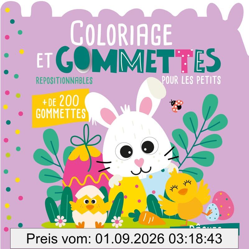 Mon P'tit Hemma : Coloriage et gommettes pour les petits : Pâques - + de 200 gommettes repositionnables